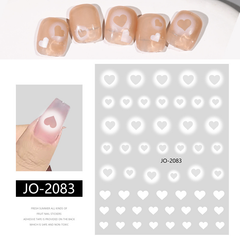 Hollowed out semi-transparent nail stickers