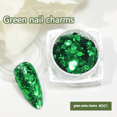 Green series nail charms