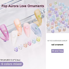 Aurora magic nail ornaments