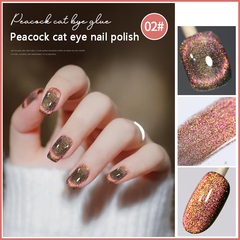 Peacock cat eye-Cat Eye Magnetic Glitter Solid Nail Polish gel