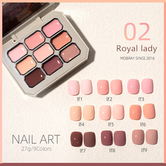 New Retro 9 Grids Solid Nail Gel