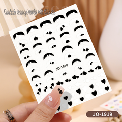 Heart-shaped gradual change lovely nail sticker