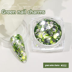 Green series nail charms