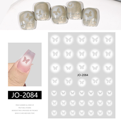 Hollowed out semi-transparent nail stickers