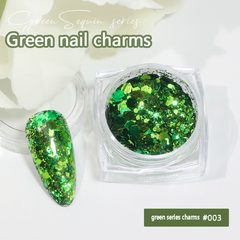 Green series nail charms