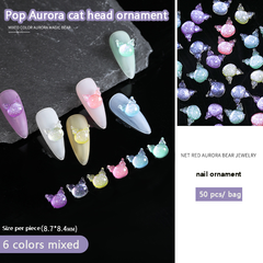 Aurora magic nail ornaments