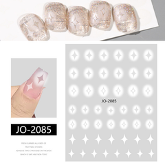 Hollowed out semi-transparent nail stickers