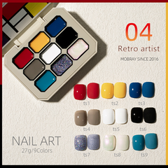 New Retro 9 Grids Solid Nail Gel