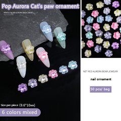 Aurora magic nail ornaments