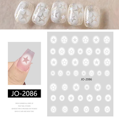 Hollowed out semi-transparent nail stickers