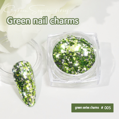 Green series nail charms