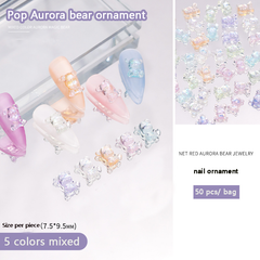 Aurora magic nail ornaments