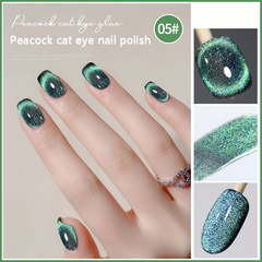 Peacock cat eye-Cat Eye Magnetic Glitter Solid Nail Polish gel