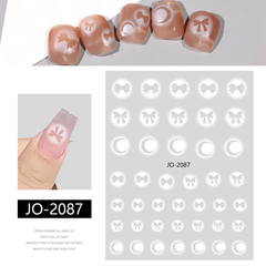 Hollowed out semi-transparent nail stickers