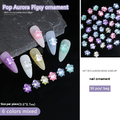 Aurora magic nail ornaments