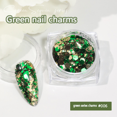 Green series nail charms