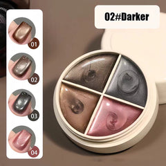 New Cat eye 4 Grids Solid Nail Gel Color Gift(come with free magnet )