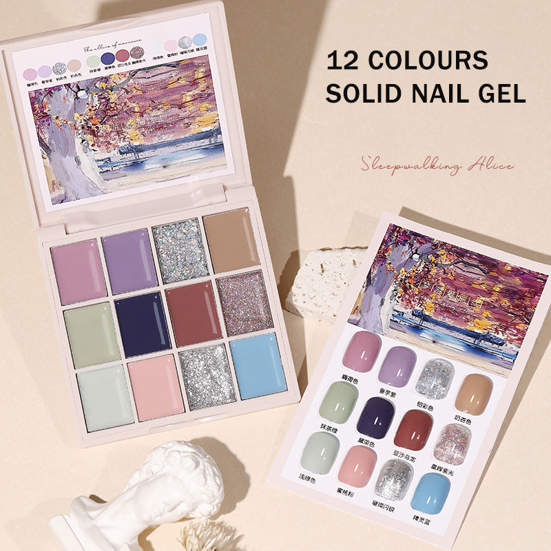 12 Colors Solid Nail Gel
