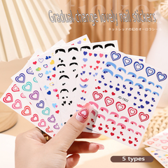 Heart-shaped gradual change lovely nail sticker