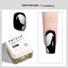 2023 New PureBlack Purewhite Milky white-UV nail polish