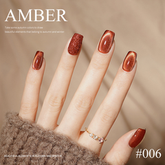 Amber series - Cat Eye Magnetic Glitter Solid Nail Polish gel