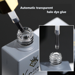 Automatic transparent halo dye glue liquid