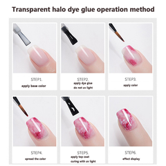 Automatic transparent halo dye glue liquid