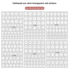 Hollowed out semi-transparent nail stickers