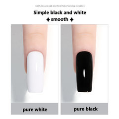 2023 New PureBlack Purewhite Milky white-UV nail polish