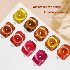 Amber series - Cat Eye Magnetic Glitter Solid Nail Polish gel