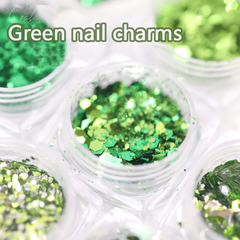 Green series nail charms