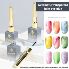 Automatic transparent halo dye glue liquid