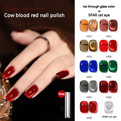 Ice though glass color series-Liquid Nail Polish/Cat Eye Gel Polish