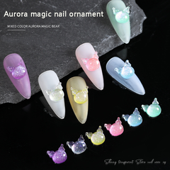 Aurora magic nail ornaments