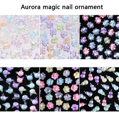 Aurora magic nail ornaments