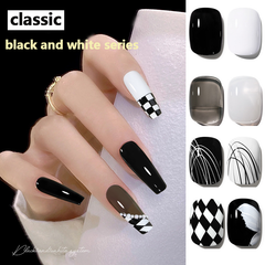 2023 New PureBlack Purewhite Milky white-UV nail polish