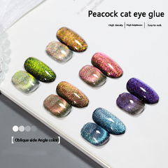 Peacock cat eye-Cat Eye Magnetic Glitter Solid Nail Polish gel