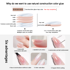 Pink Penetration Construction color glue（base+construct+reinforce+color）