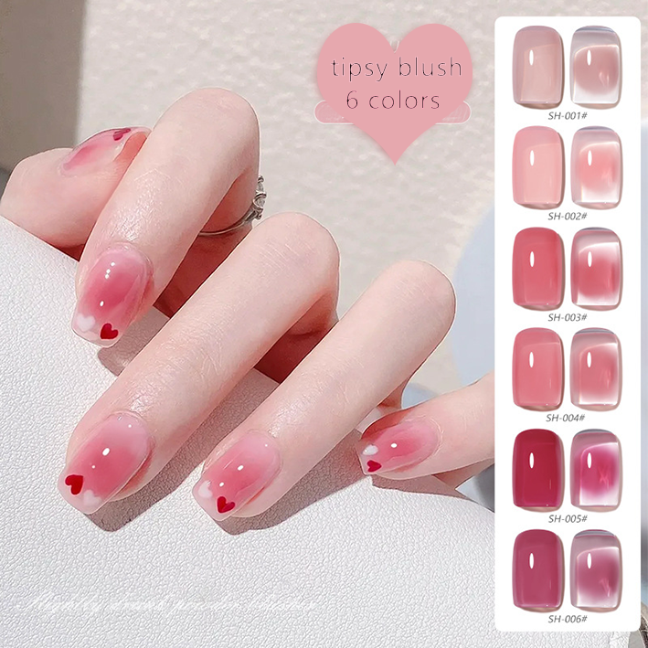 Transparent Pink Tipsy Blush Colors