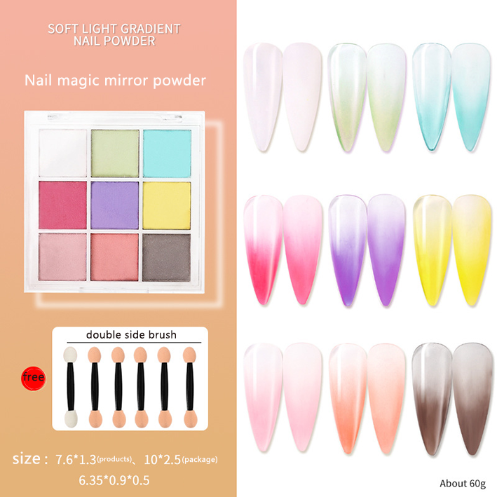 Color-changing nail magic mirror powder