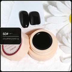 (Single color set) 68 colors solid nail gel. Long Lasting Solid Gel Polish Set with Brush for Women and Girls Nail Art Salon DIY at Home