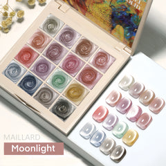 16-colors set Solid cream Nail polish gel