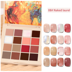 16-colors set Solid cream Nail polish gel