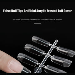 240pcs/Bag False Nail Tips Artificial Acrylic Frosted Full Cover