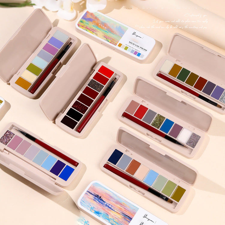 8-colors set Solid cream nail gel