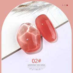 2023 new summer transparent grapefruit red nail polish light therapy red series