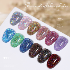 New Upgraded Glitter Series -  Glitter Solid Nail Polish.Gel Polish Bright Glitter UV Gel Nail Polish Art Varnish - Glitter Star