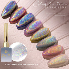 All-purpose rainbow - cat eye solid nail gel, can apply with any base colour