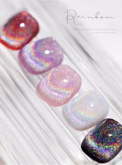 All-purpose rainbow - cat eye solid nail gel, can apply with any base colour