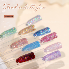 New Upgraded Glitter Series -  Glitter Solid Nail Polish.Gel Polish Bright Glitter UV Gel Nail Polish Art Varnish - Glitter Star